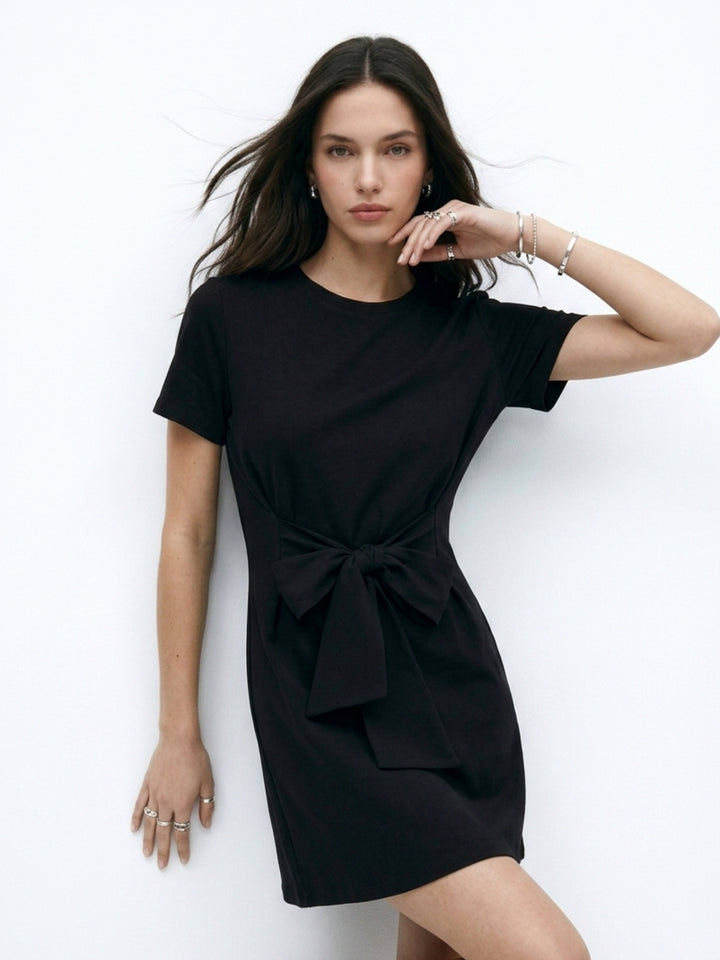 Black Flared Mini Dress