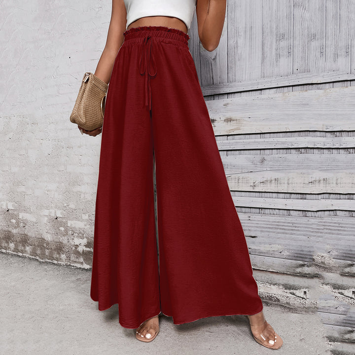 Rust Smocked Waist Pull Up Trouser