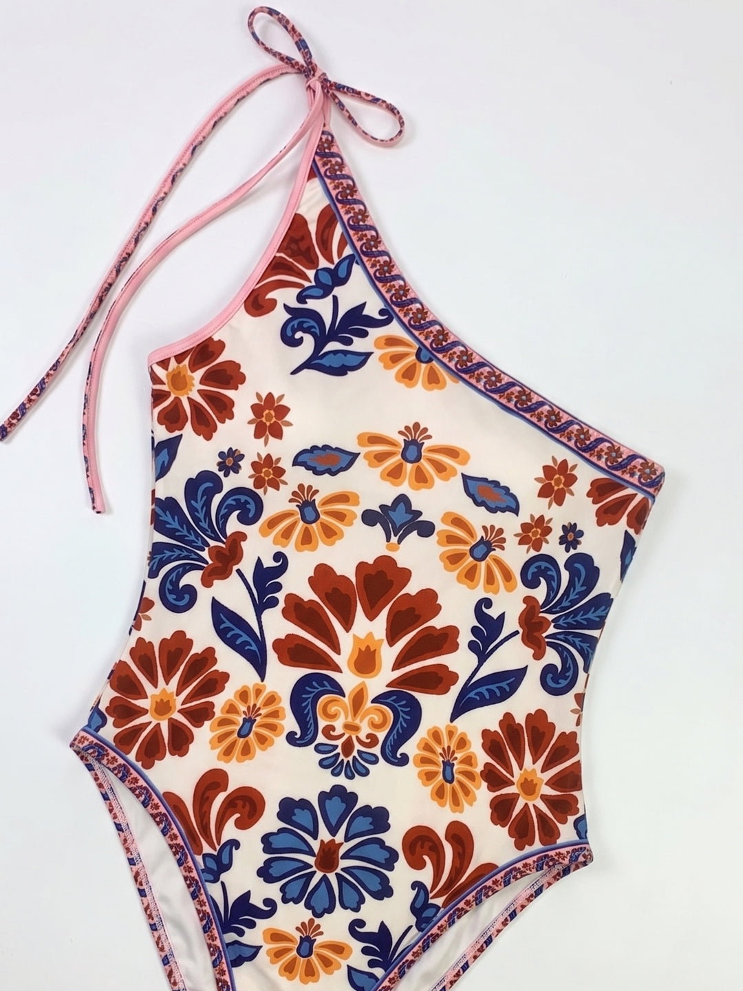 Multi One Shoulder Scarf Detail Bodysuit