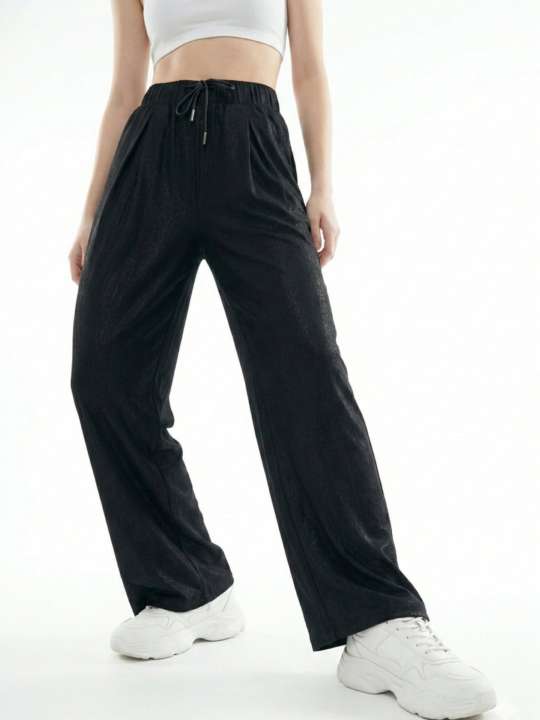Black High Waist Wide Leg Pant