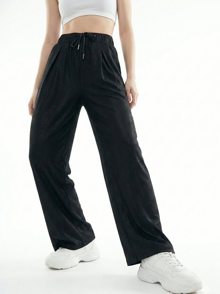Black High Waist Wide Leg Pant