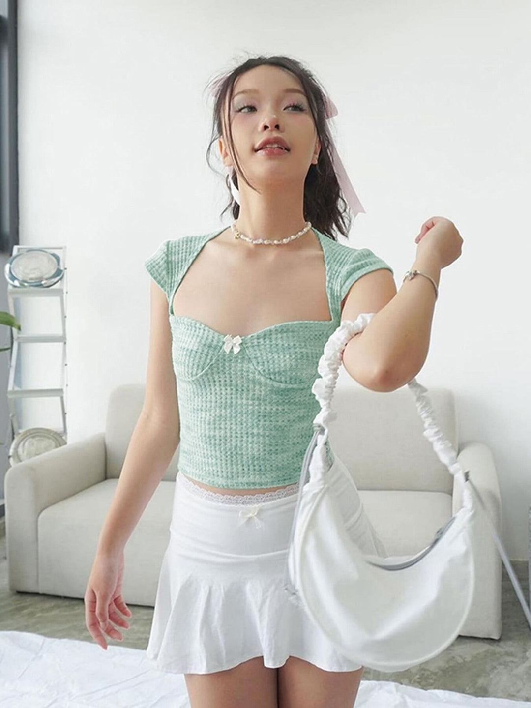 Sweetheart Neckline Top
