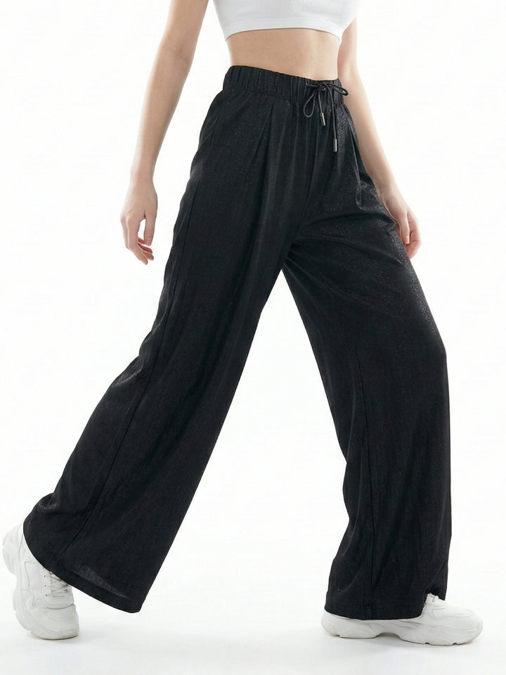 Black High Waist Wide Leg Pant