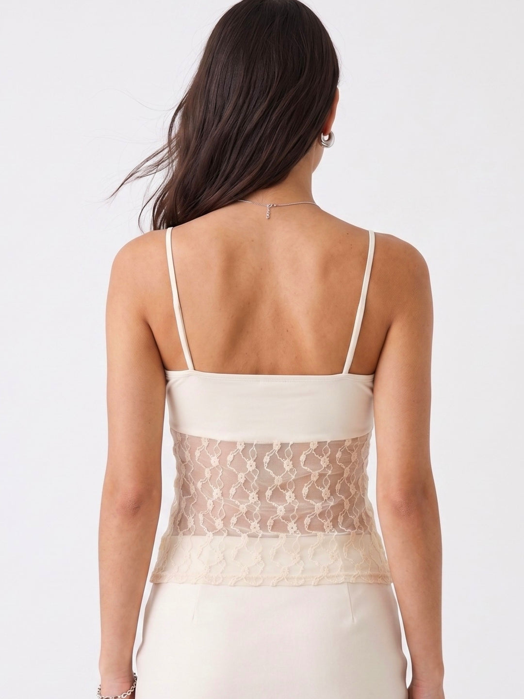 Yellow Sweetheart Neck Lace Cami