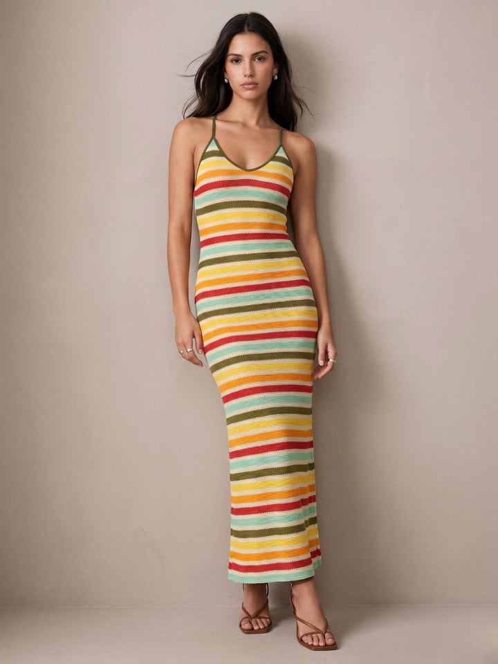 Multi Striped Bodycon Dress