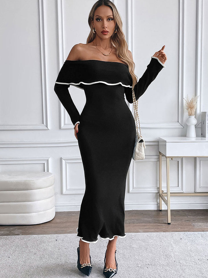 Black Bardot Maxi Dress