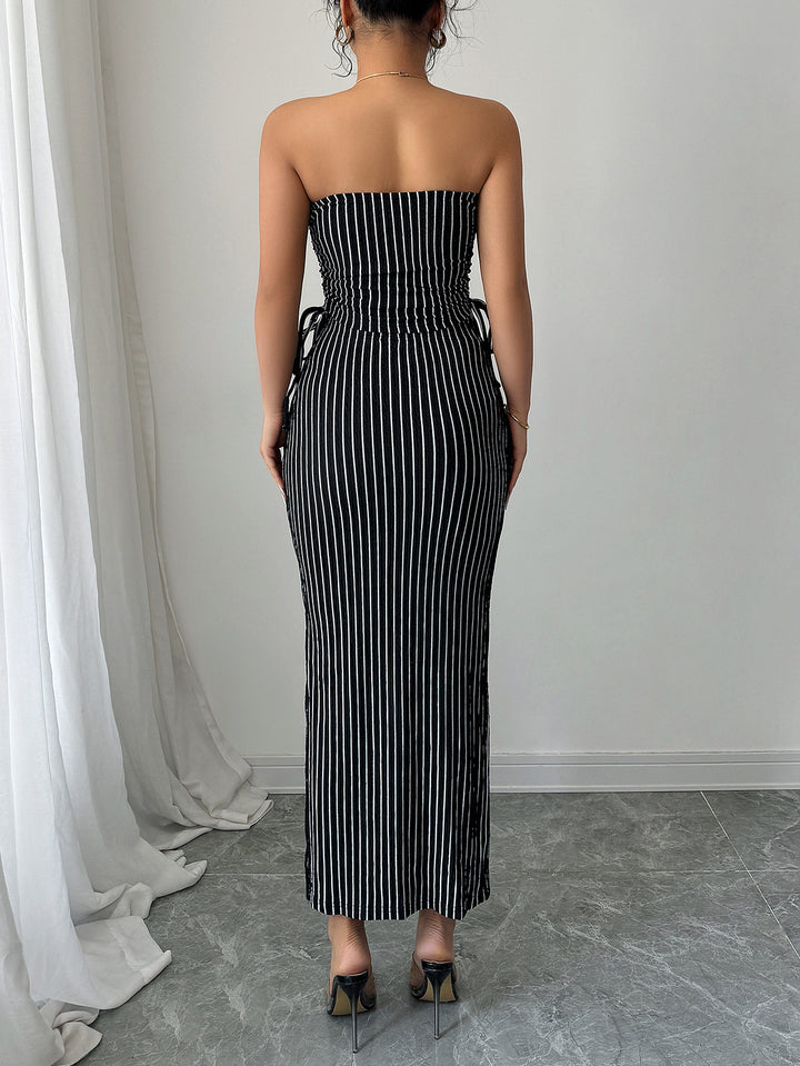 Black Strapless Bodycon Dress