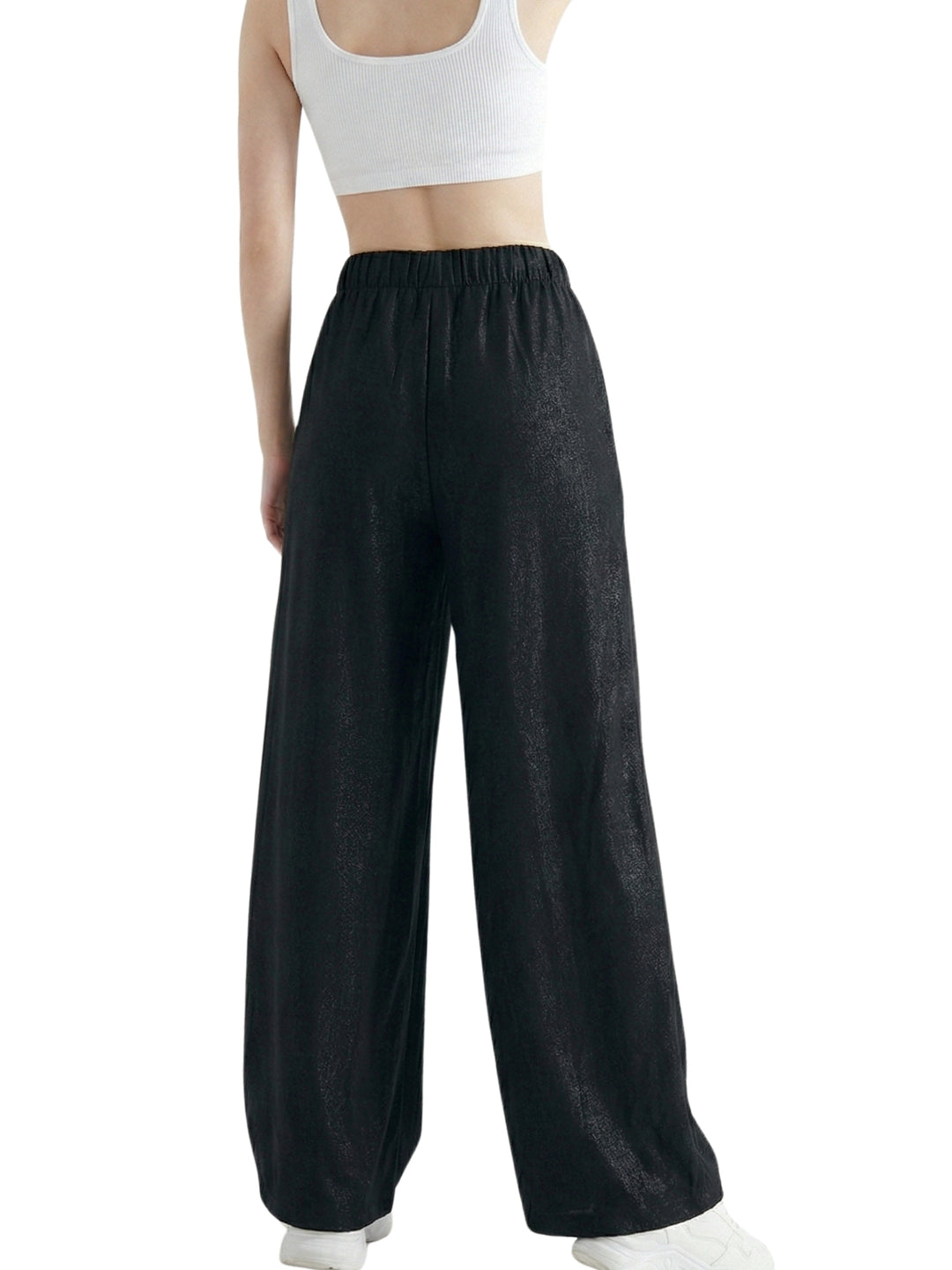 Black High Waist Wide Leg Pant