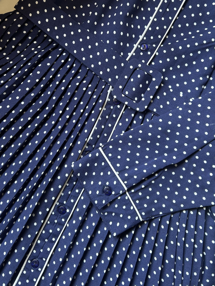 Navy Blue Long Shirt Dress