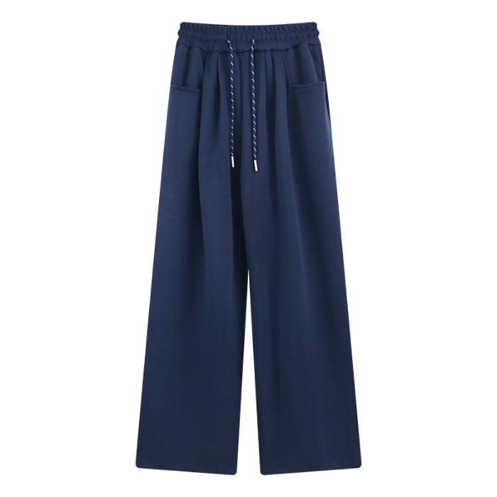 Navy Blue Solid High Waist Jogger