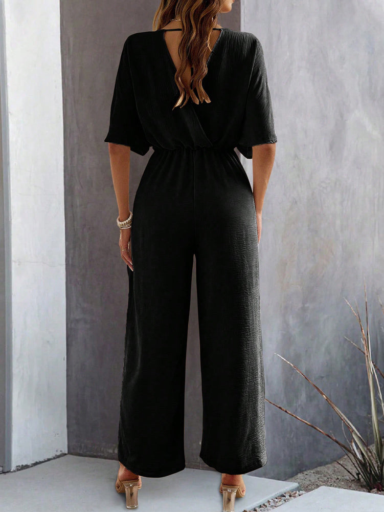 Black Jumpsuit With Kimono Sleeve