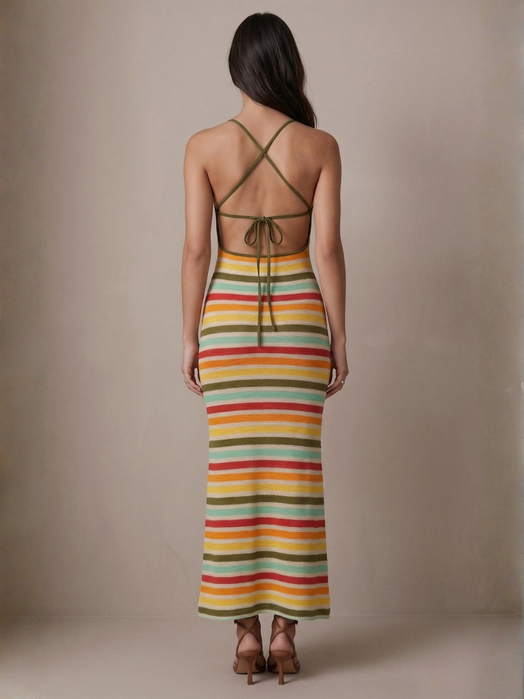Multi Striped Bodycon Dress