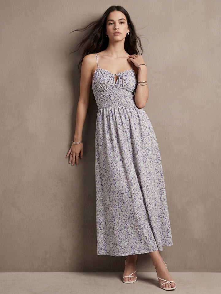 White Spaghetti Strap Flared Dress