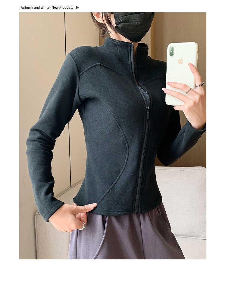 Black Full Sleeve Front Zip Jacket