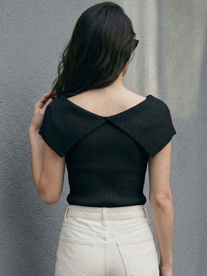 Black Wrap Up Top