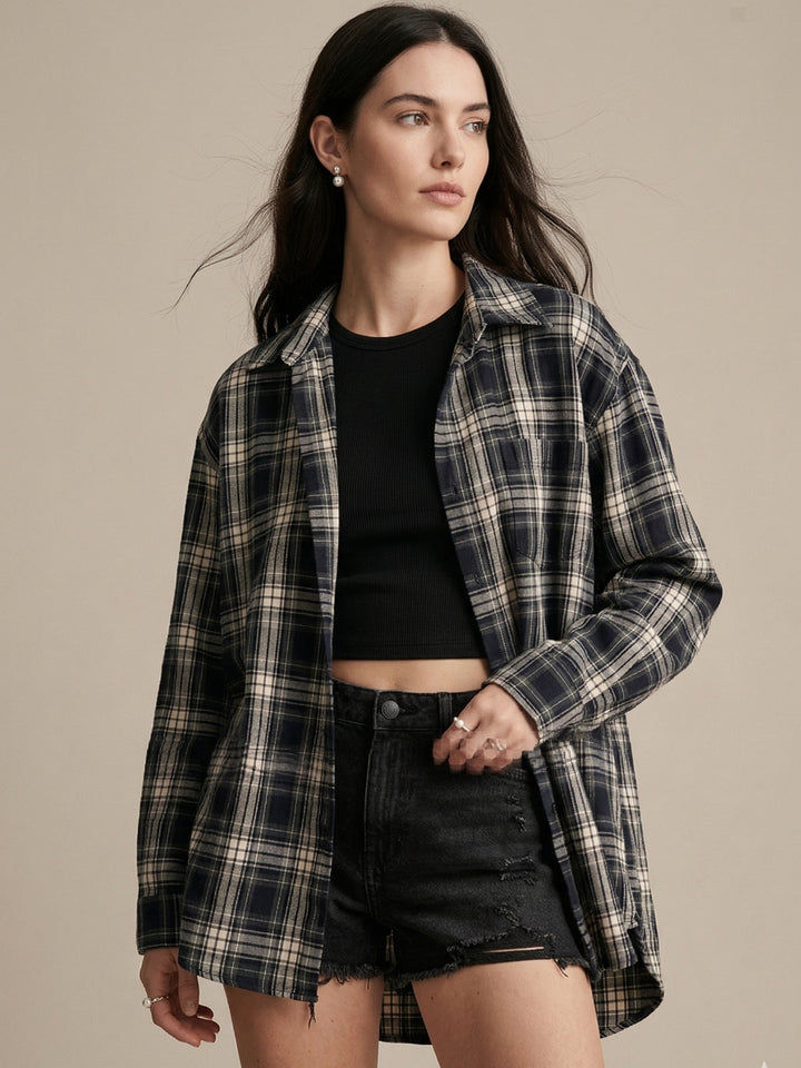 Black Full Sleeve Collared Neck Shirt
