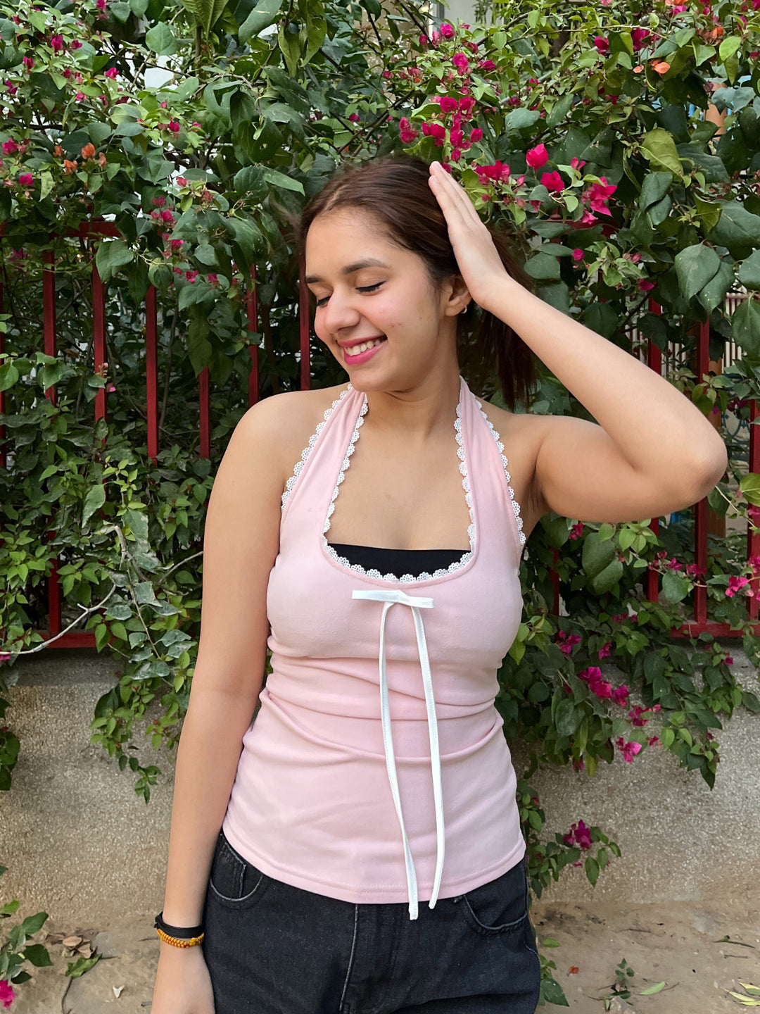 Pink Tank Top with Bow