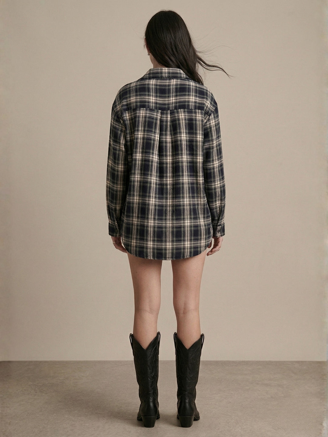 Black Full Sleeve Collared Neck Shirt