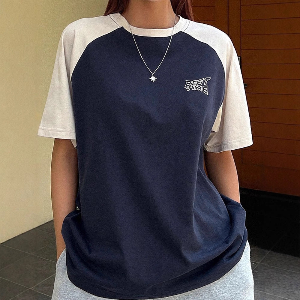 Blue Oversized Graphic T-Shirt