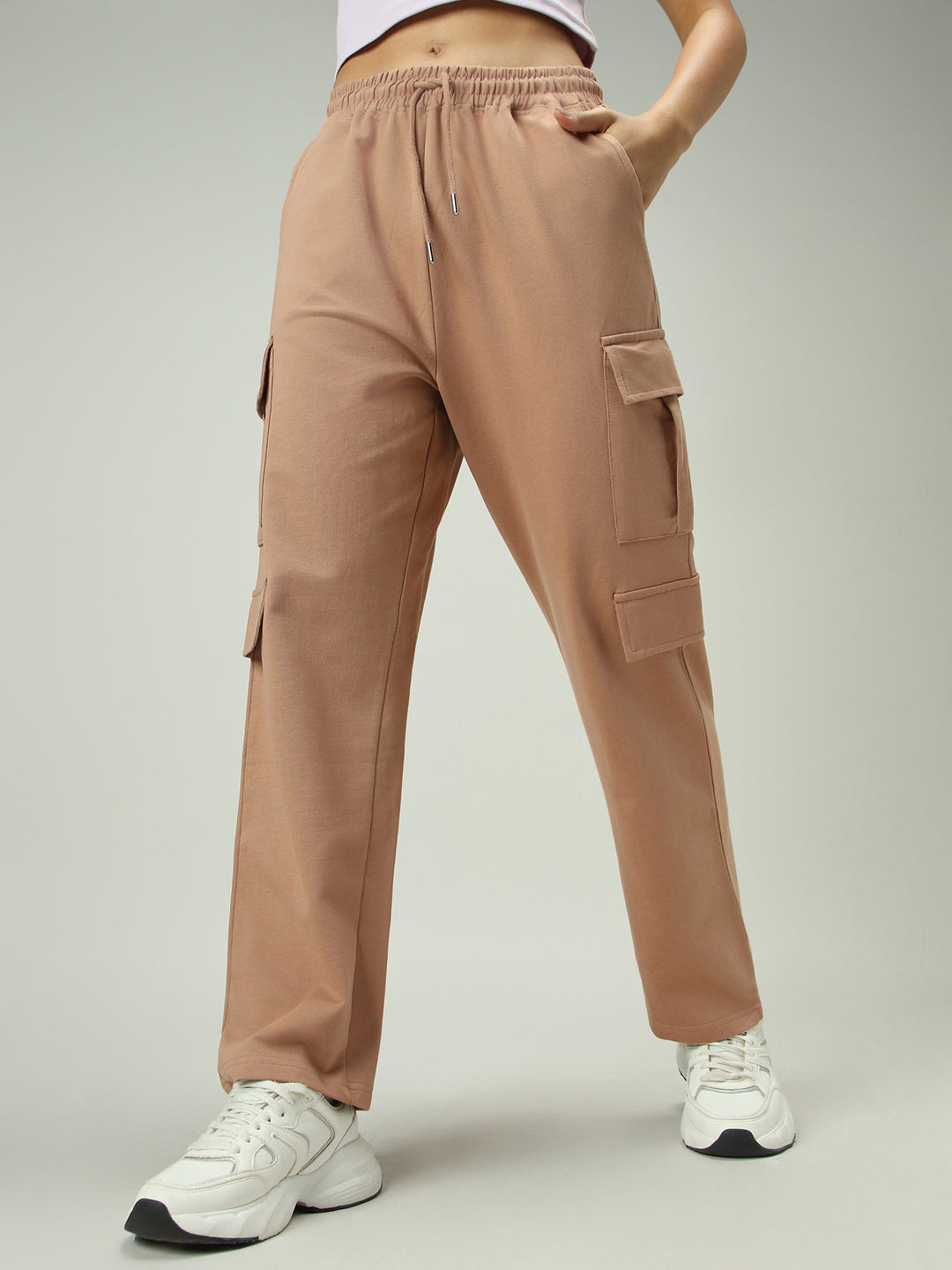 Brown Cargo Pocket Sweatpants