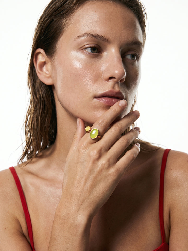 Gold Gem Stone Ring