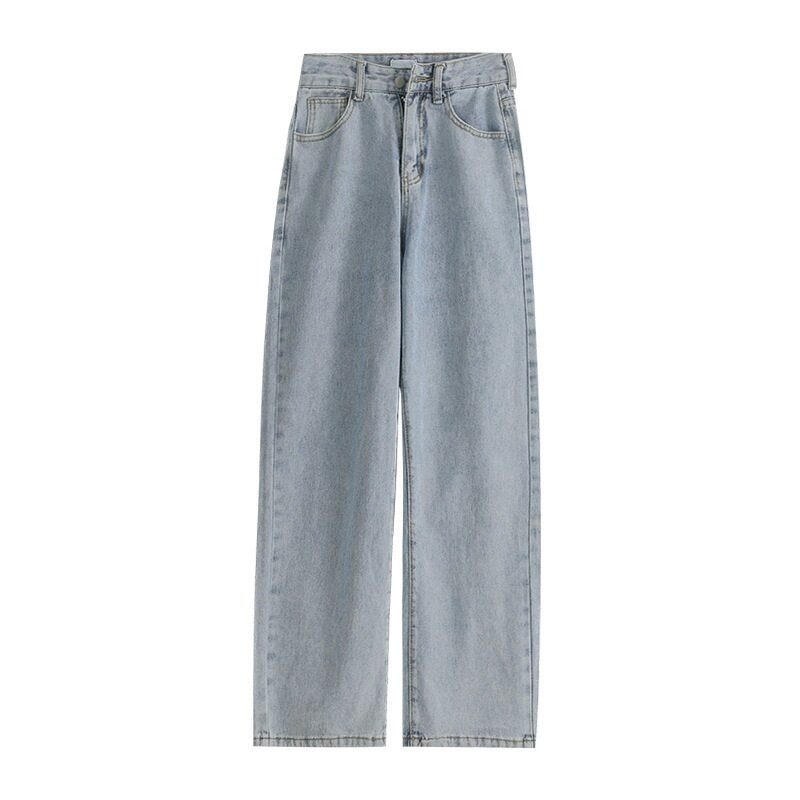 Blue Dark Washed Basic Wide Leg