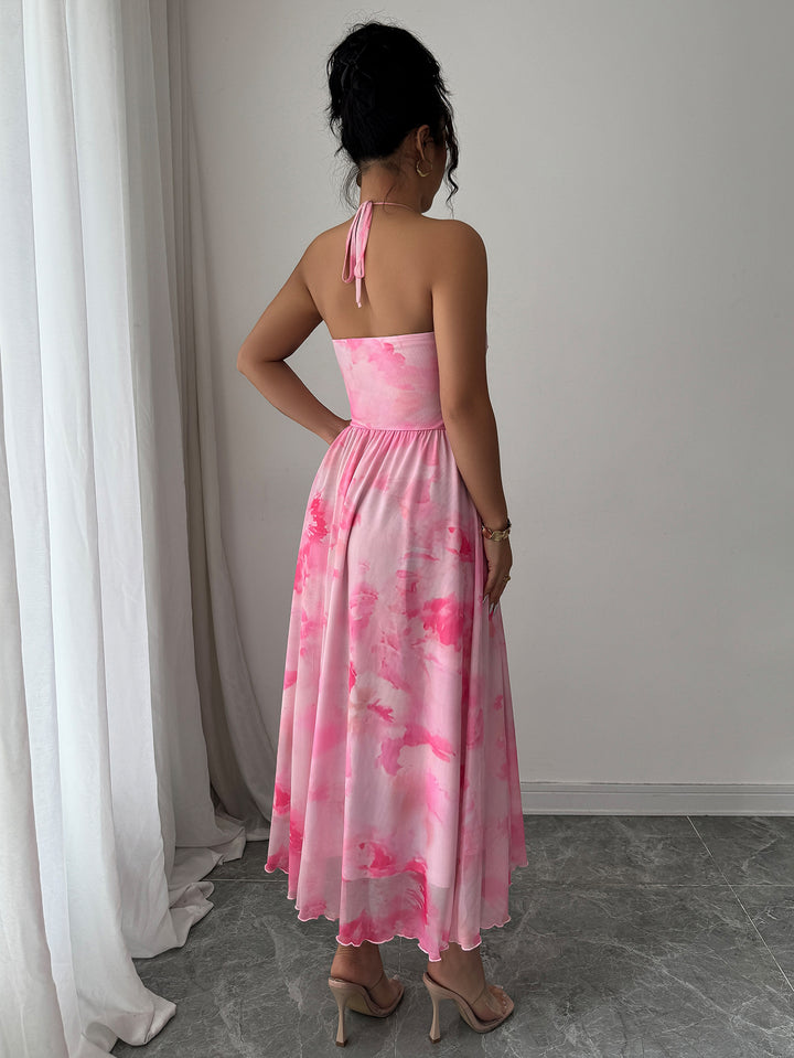 Pink Shoulder Strap Dress