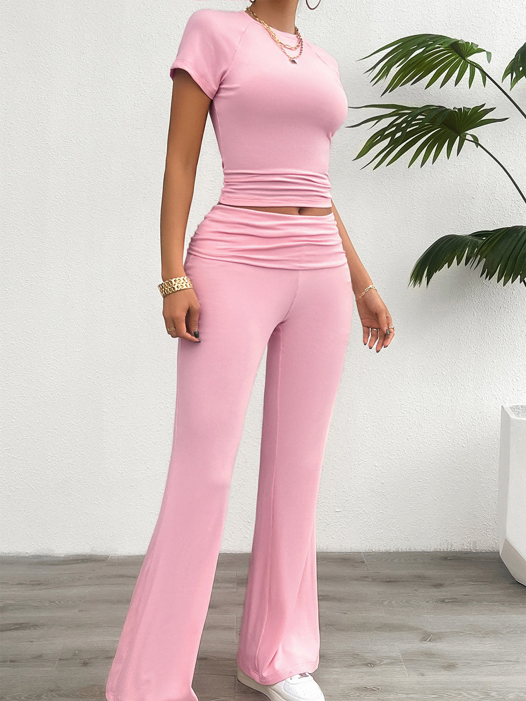 Pink Regular Top And Pant Co-Ord Set