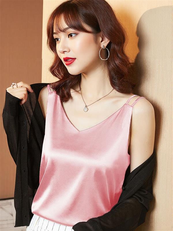 Pink Dual Strap Tank Top