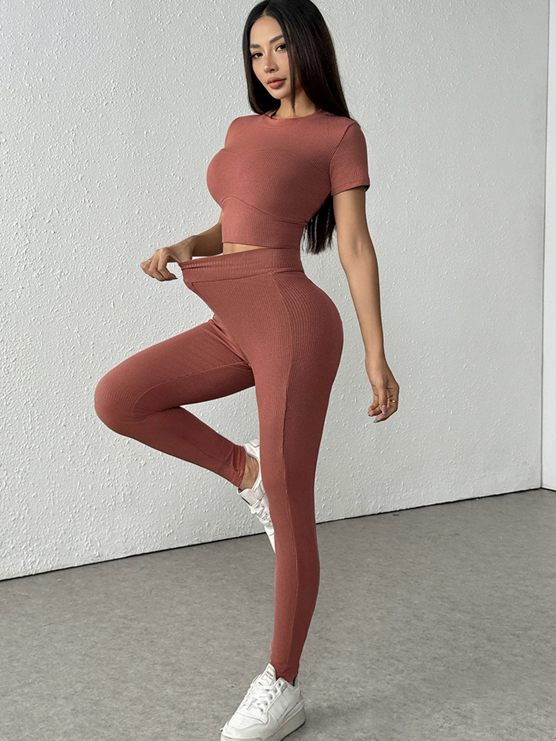 Brown Top And Pant Co-Ord Set