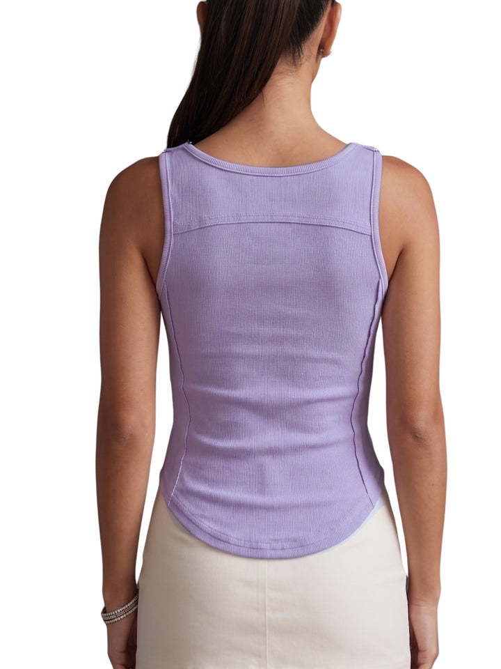 Lilac U-Hem Fitted Tank