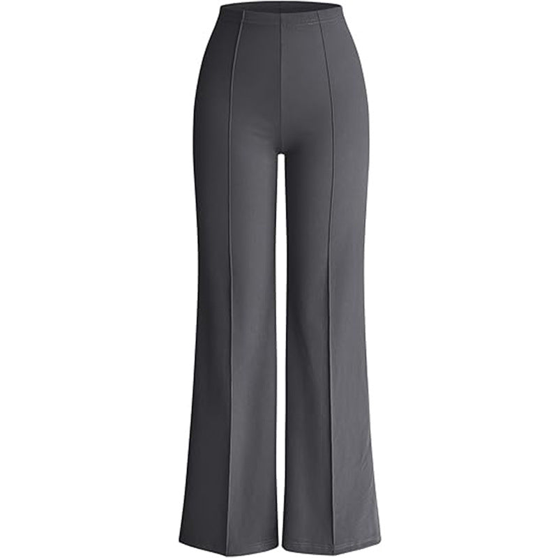 Grey Flared Solid Pant