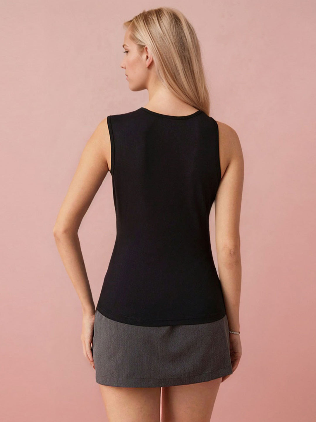 Black One Sleeve Knit Top