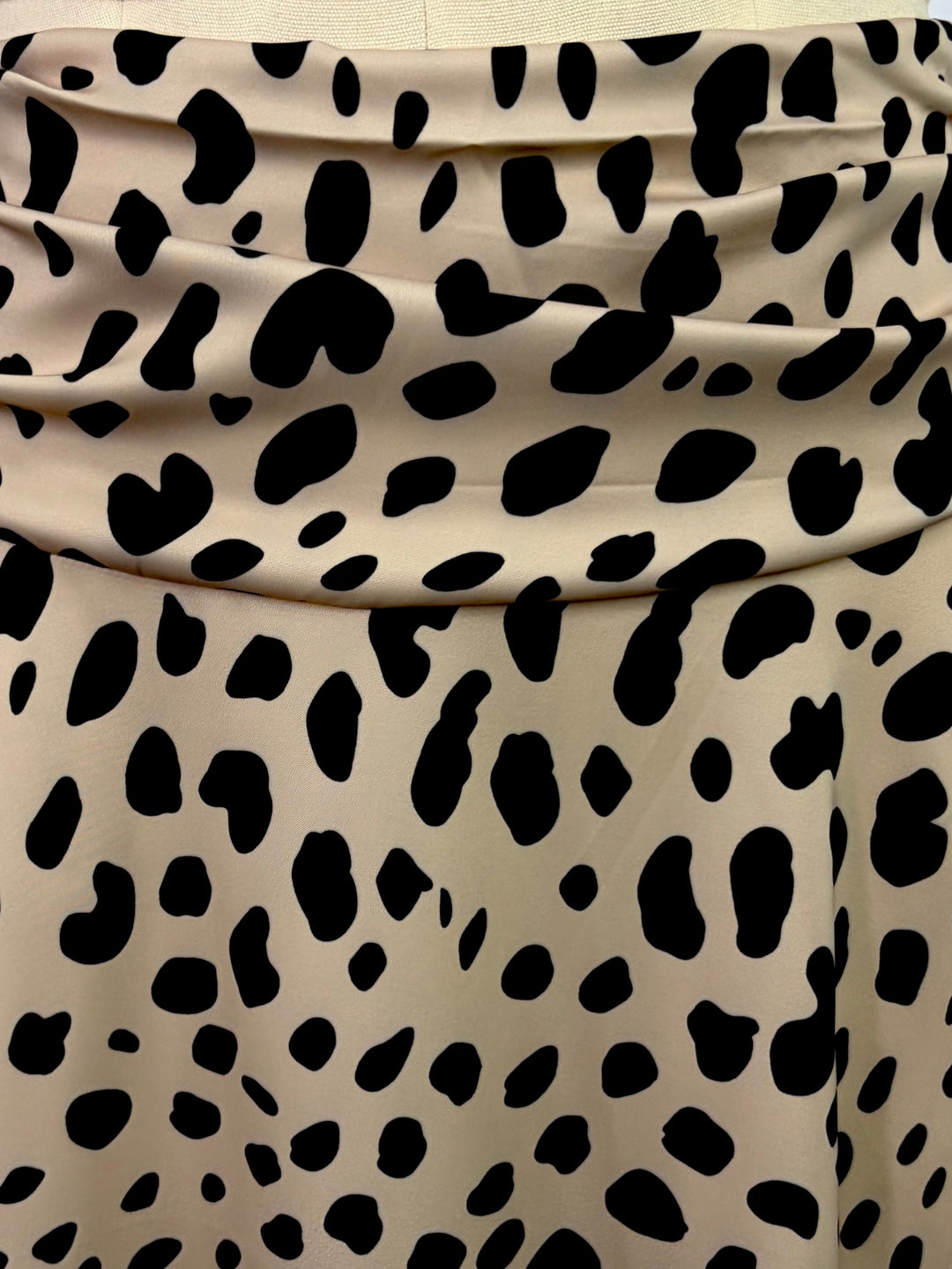 Multi Animal Printed Asymmetric Hem Skirt