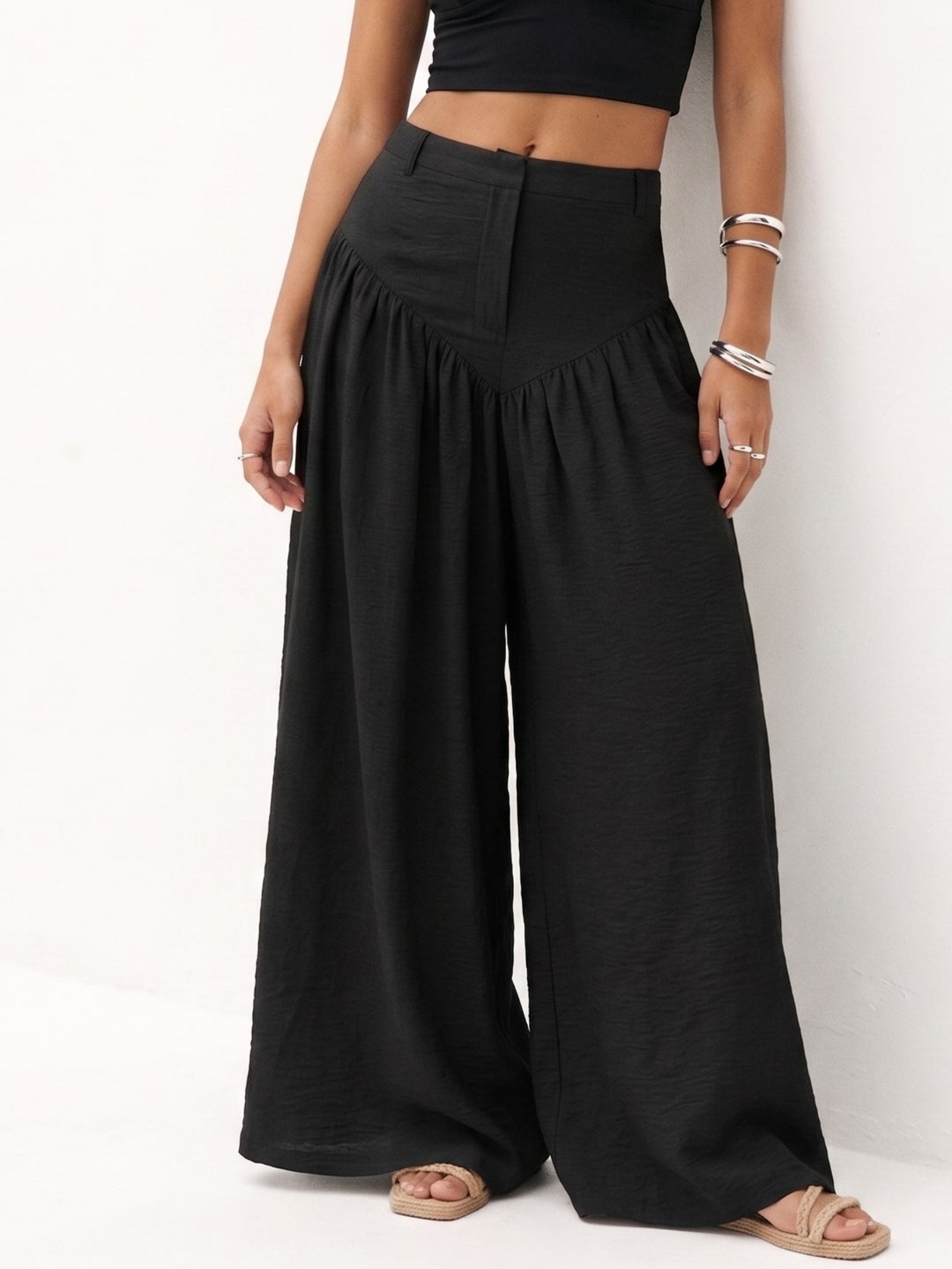 Black High Waist Trousers