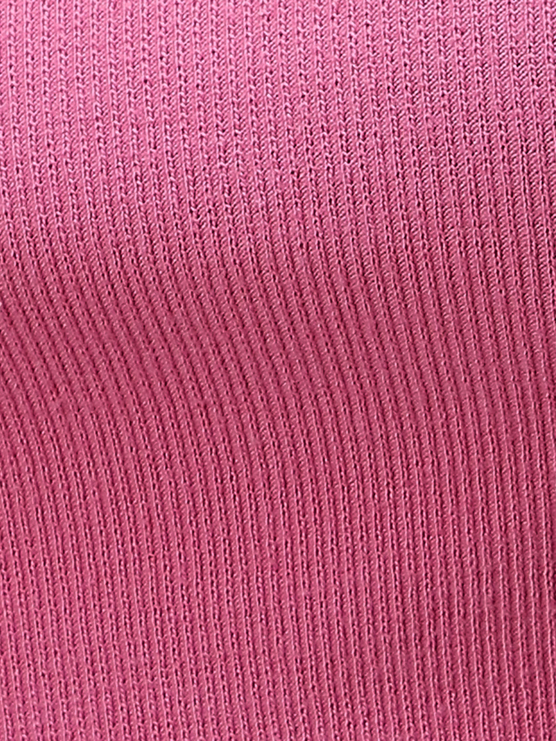 Pink Asymmetric Hem Scoop Neck Knit Top