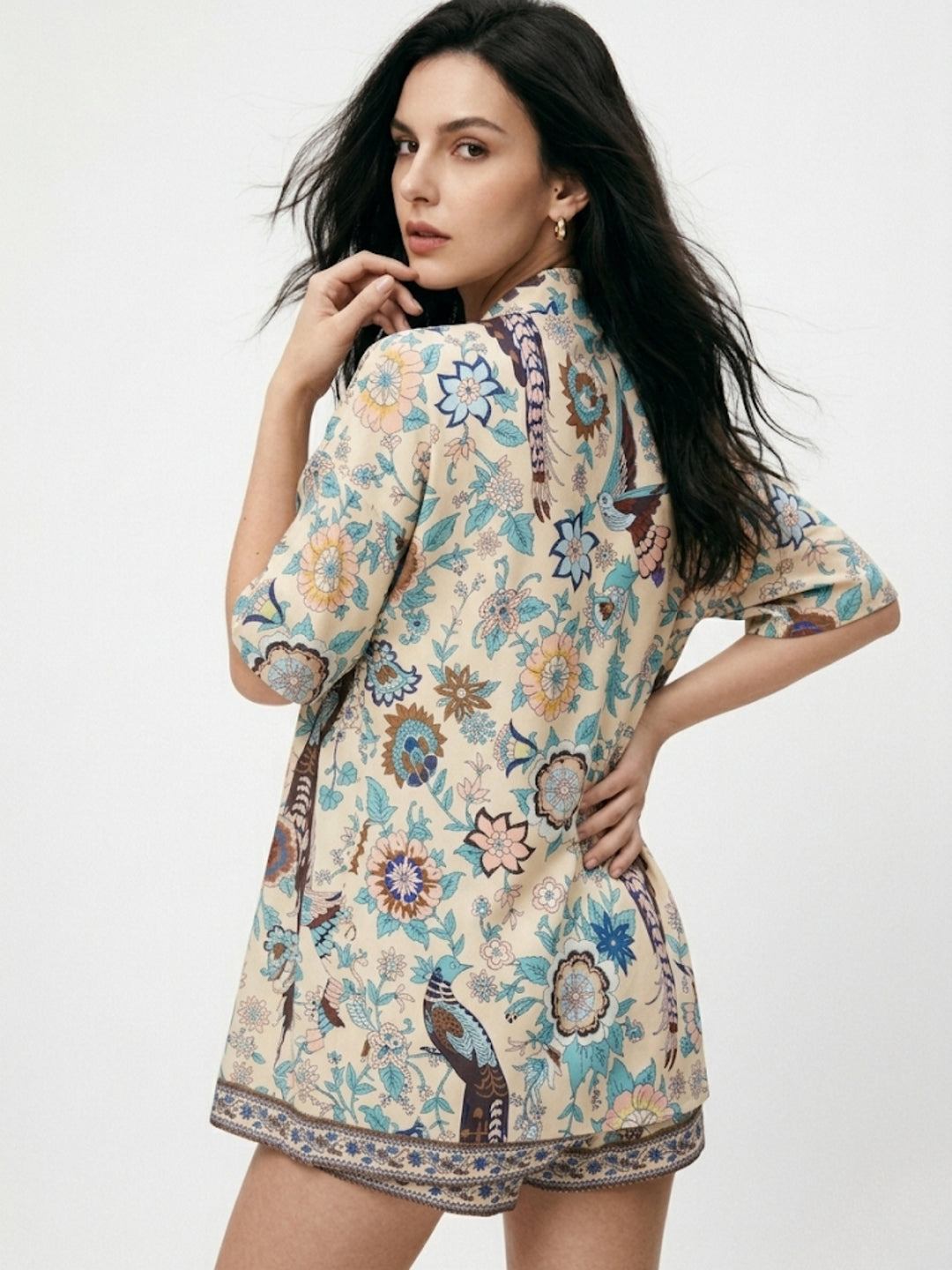Multi Printed Vacay Shirt And Shorts Co-Ord Set