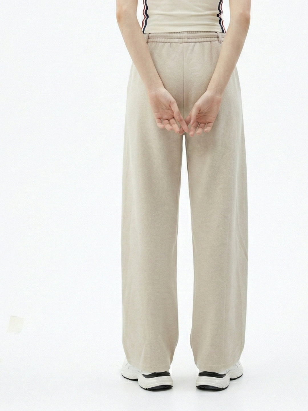 Beige High Waist Baggy Pant