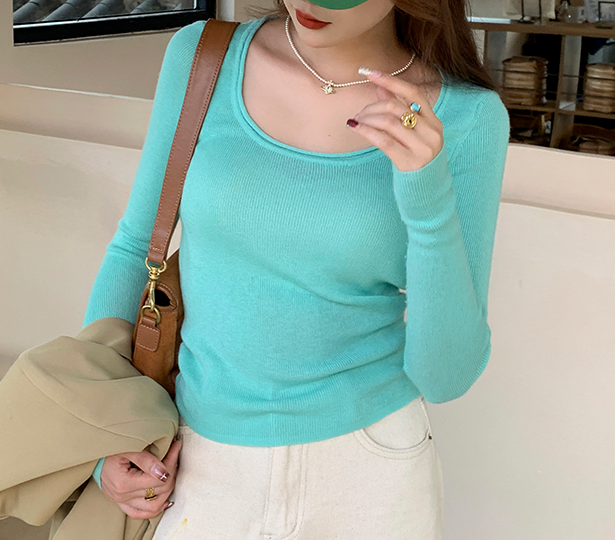 Green Scoop Neck Top