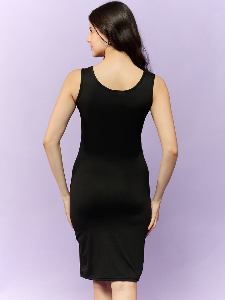 Solid Black Slip Dress