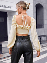 Yellow Corset Ruched Top