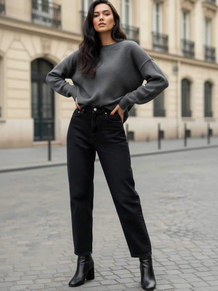 Grey Full Sleeve Round Neck Sweatshirt