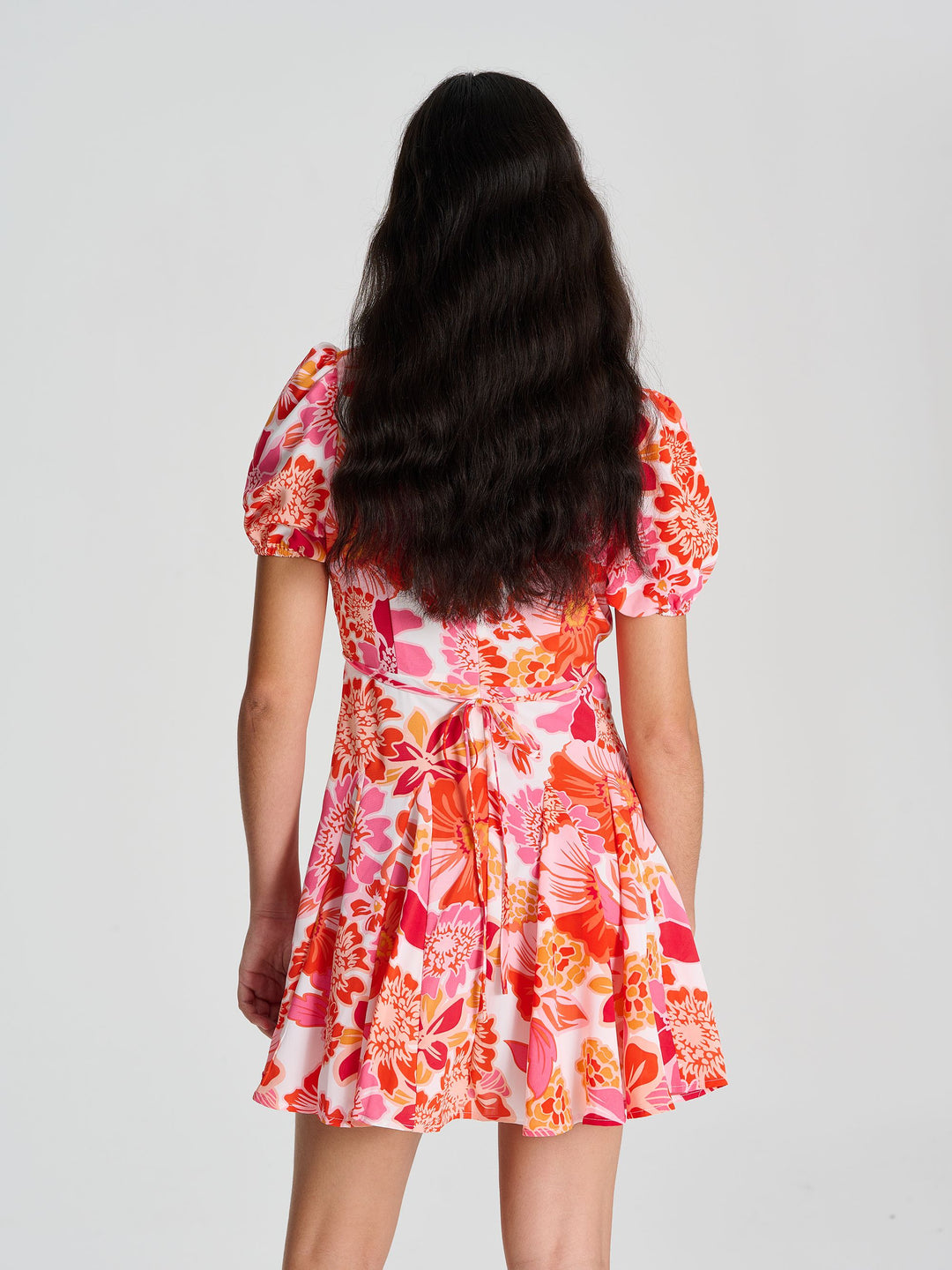 Multi Fit And Flare Dress With Wrap Detail