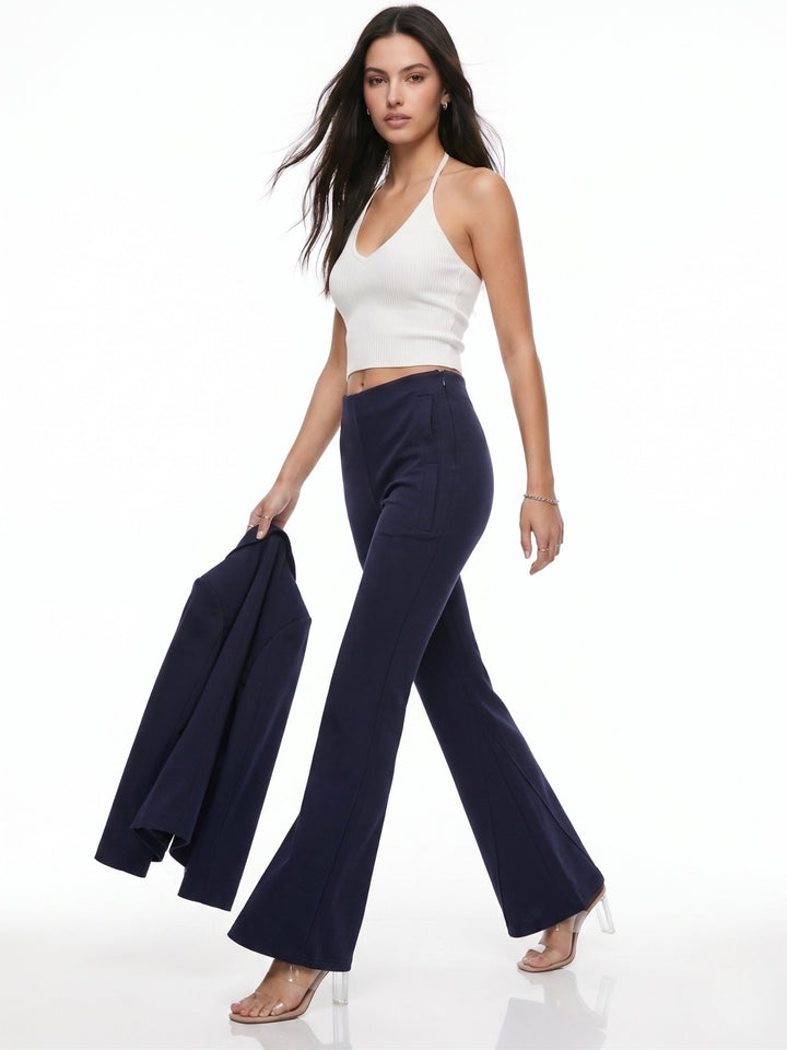 Navy Blue Bottom Flare Pant