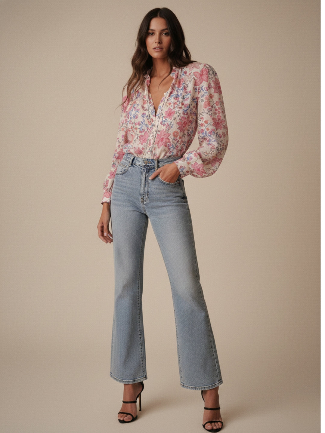 Multi Mandarin Collared Printed Blousson