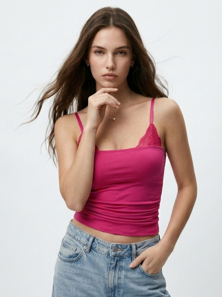 Magenta Tube Top with Back Bow Detail