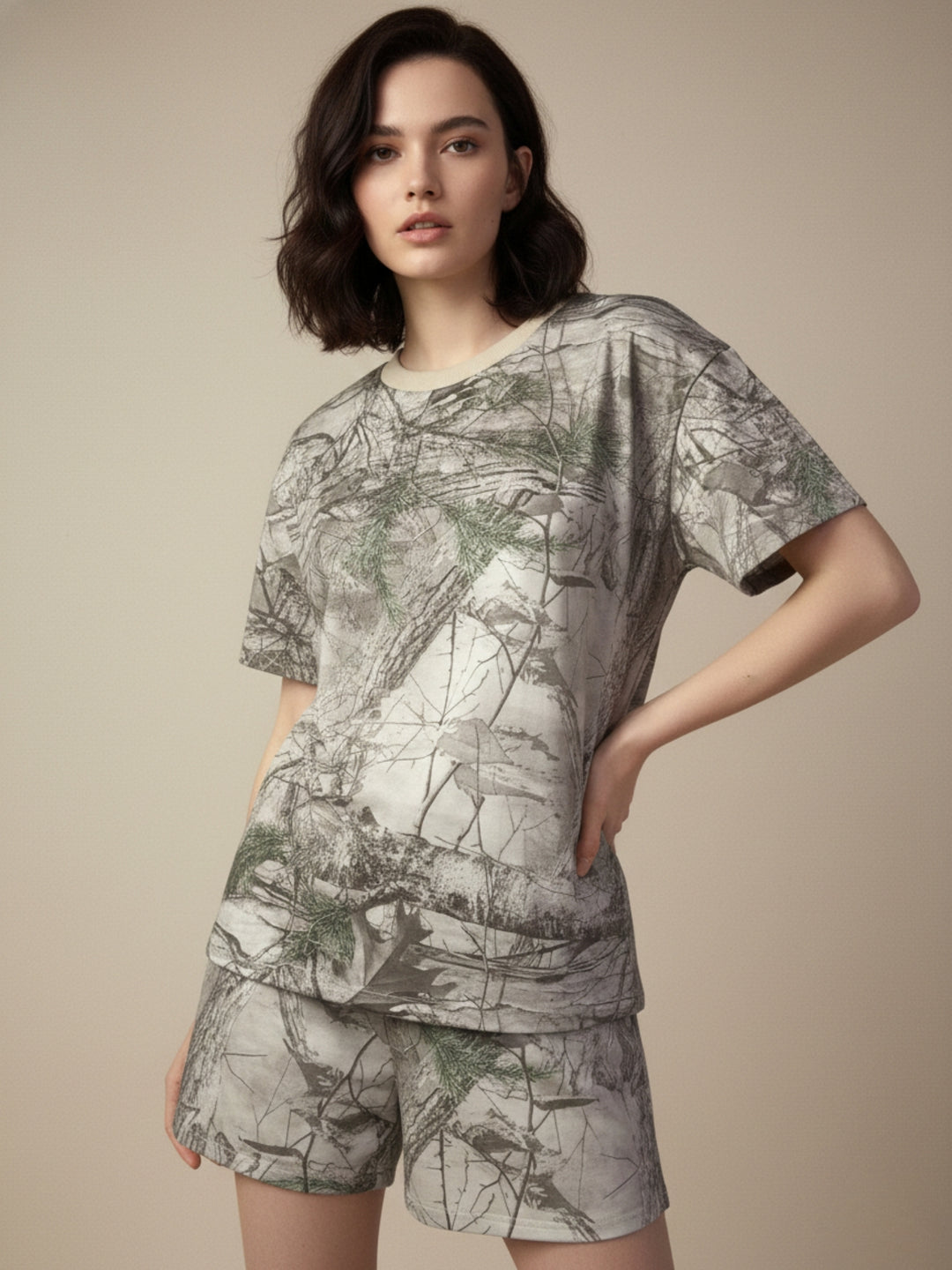 Multi Abstract Camo Printed Co-Ord Set