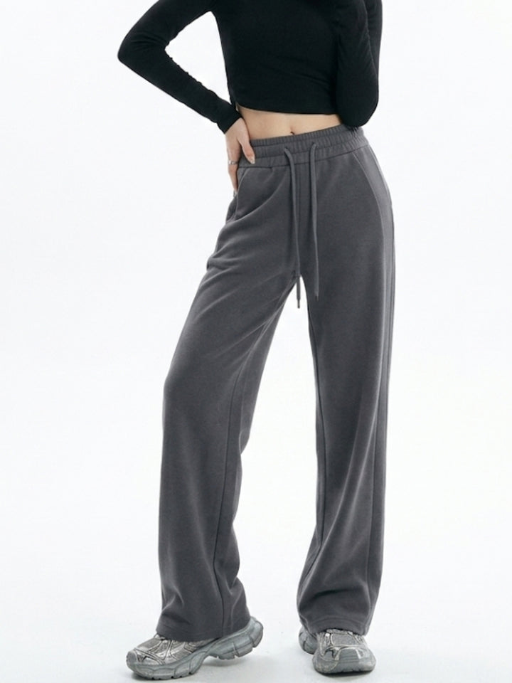 Grey Cozy Drawstring Joggers