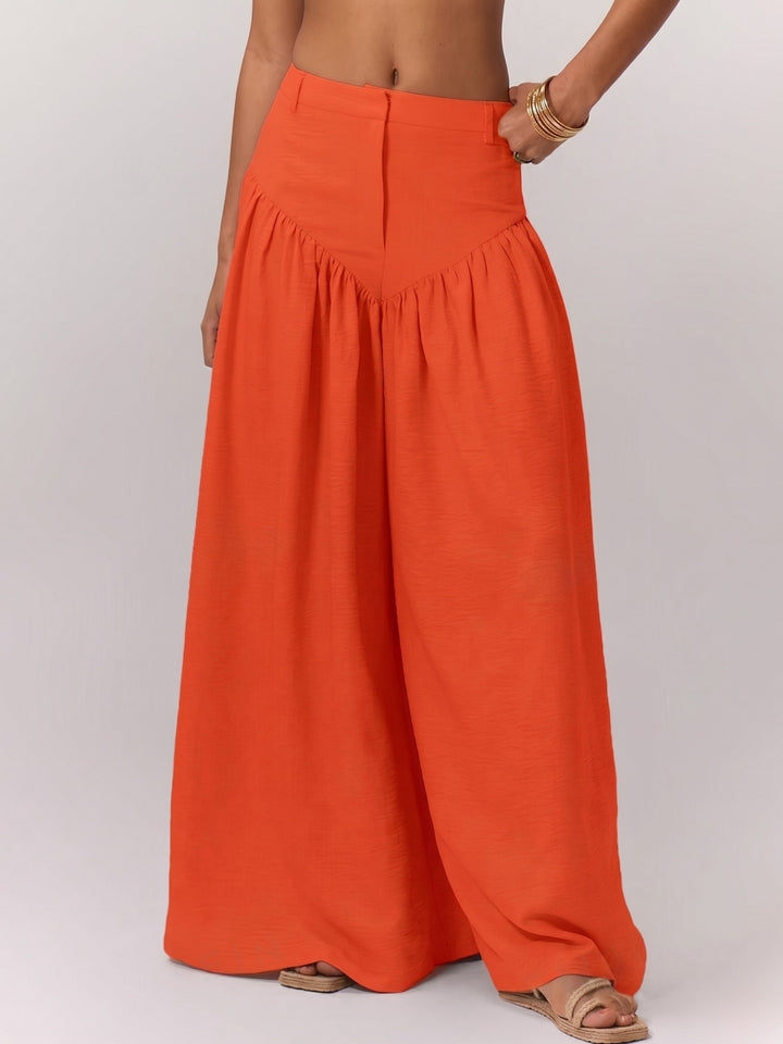 Orange High Waist Trousers