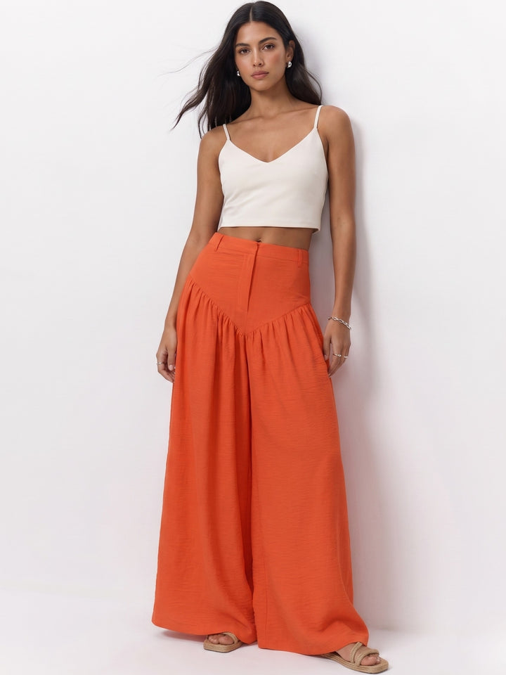 Orange High Waist Trousers
